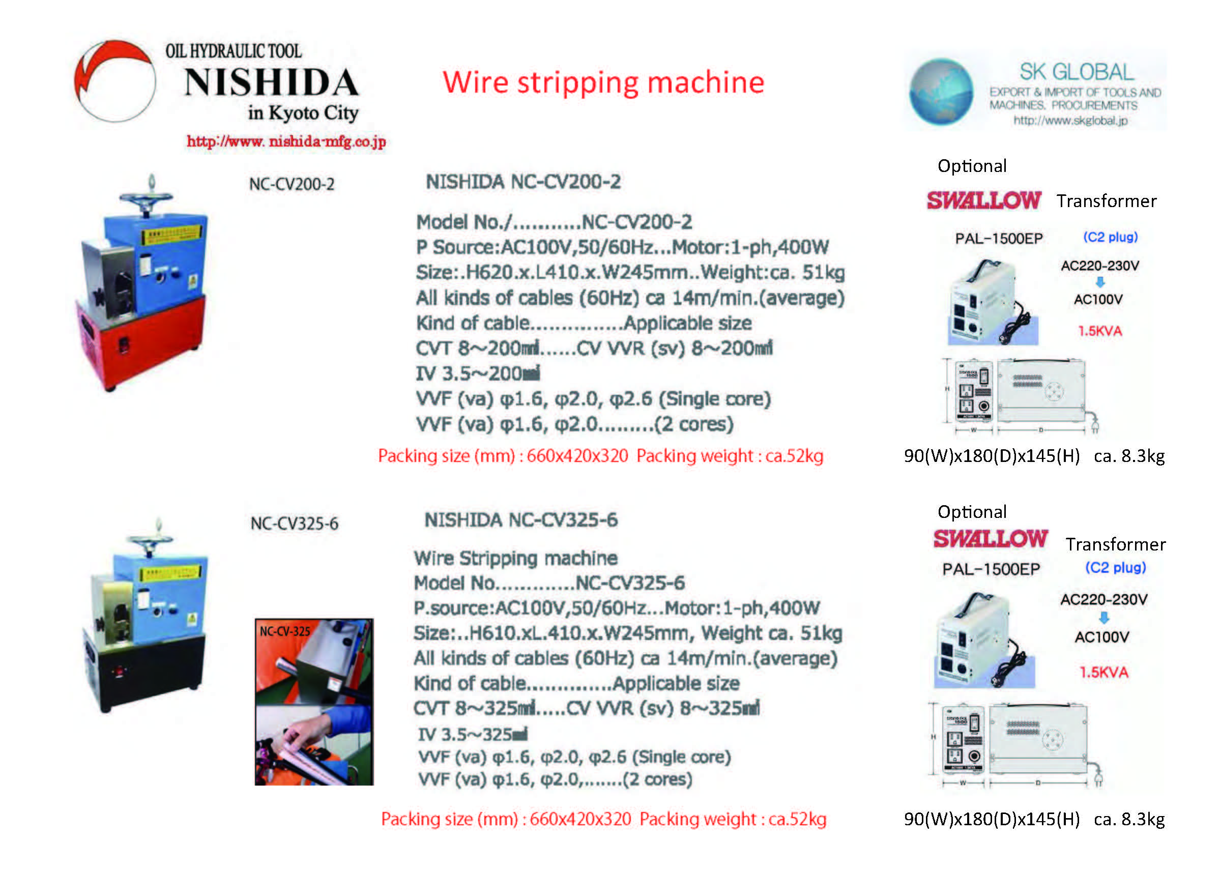 NISHIDA Wire Stripping Machine + Transformer